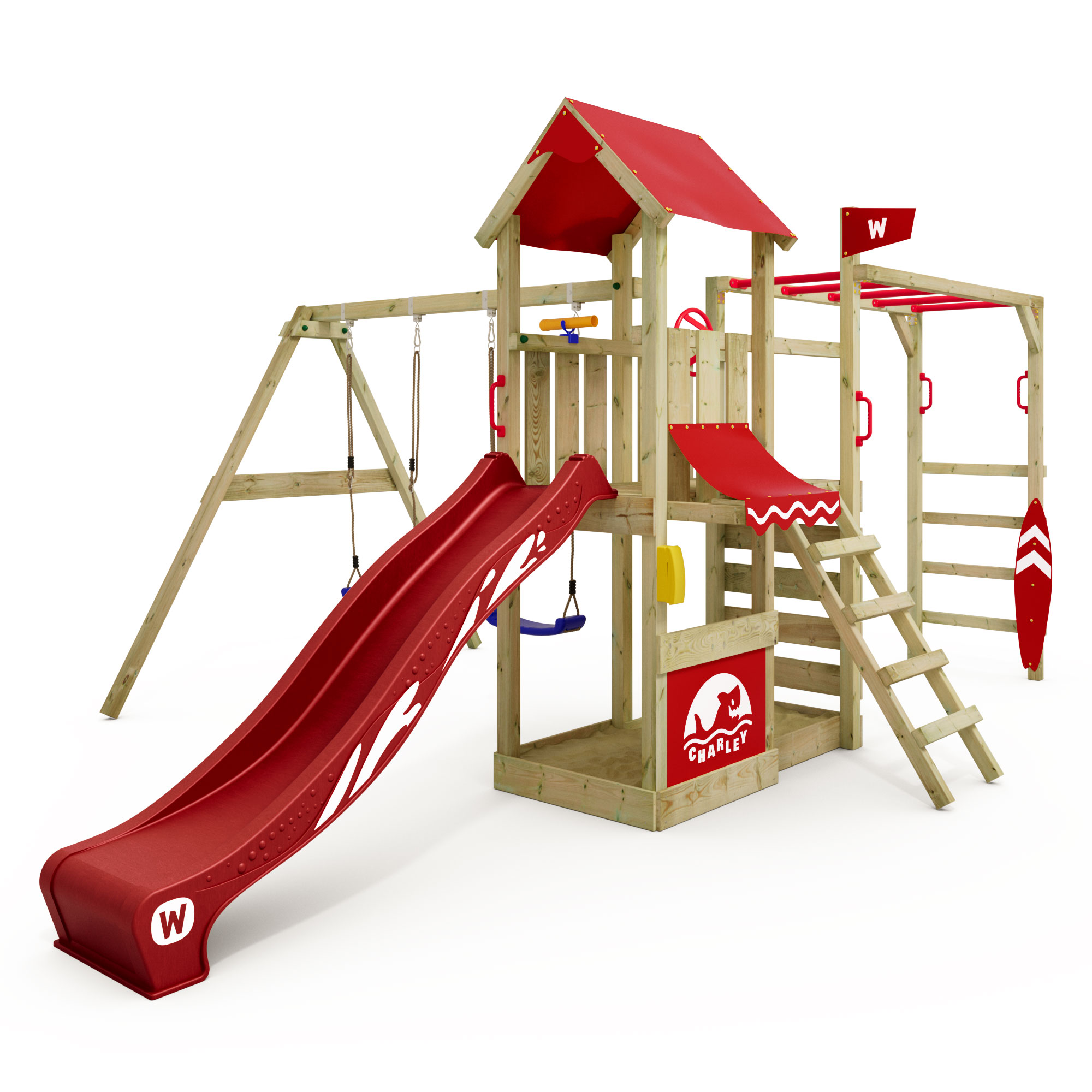 WICKEY Smart Baboon Climbing Frame with Monkey Bars, Swing